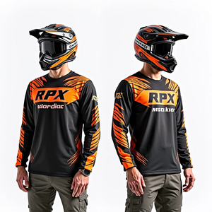 เสื้อแข่งจักรยานวิบากแขนยาวของผู้ชายเสื้อกีฬาขี่จักรยานแบบกำหนดเองระบายอากาศได้ใส่สบาย - Product Image 5