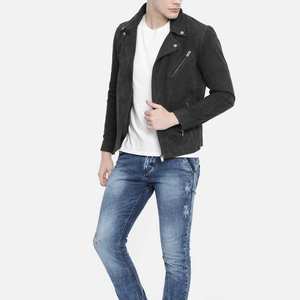 Chaqueta de Piel de Becerro para Hombre, Suave al Tacto, Precio al por Mayor, Gruesa, Impermeable, Transpirable, Resistente al Viento, Tejido Cómodo para Invierno - Product Image 4