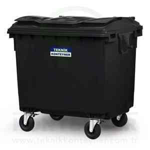 Contenedor de Basura de Plástico de 1100L, Negro, de Alta Calidad, el Mejor Producto - Product Image 2