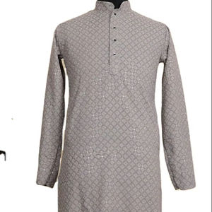 Lucknowi Style Eid& Ramdan Month Special Hand Crafted RAYON Silk <b>Kurta</b>& Payjama Set for Groom or Boys Special - Product Image 1