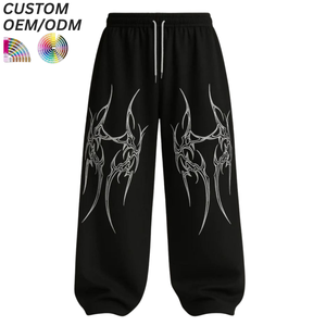 Pantalones Deportivos Holgados y Transpirables para Hombre, Tallas Grandes, 100% Algodón, Verano, Casuales, Estampados, con Logotipo Personalizado, Soporte OEM/ODM para Marca - Product Image 1