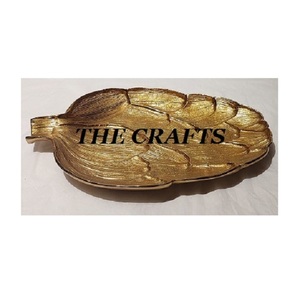 Plateau de service en aluminium en forme de feuille avec plat de qualité supérieure pour la maison et l'hôtel - Product Image 3