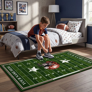 Tapis de jeu de football personnalisé Roma pour enfants, tapis de sport antidérapant avec nom personnalisé, tapis d'activité pour chambre et salle de jeux, fournisseur OEM ODM - Product Image 5