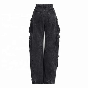 กางเกงยีนส์แฟชั่นเอวสูงสำหรับผู้หญิงกางเกงยีนส์ผ้ายืดกางเกงยีนส์ขาด - Product Image 5