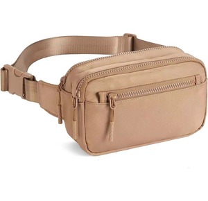 Riñonera con cierre de cremallera ajustable para exteriores al por mayor, riñonera cruzada deportiva personalizada para Fitness, riñonera con letras para correr - Product Image 1