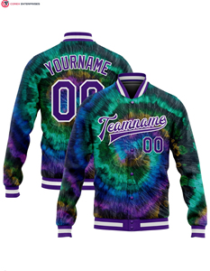 Blouson universitaire en coton personnalisable pour la vente en gros, modèle 2025, grande taille, col montant, broderie frontale, haute qualité - Product Image 4