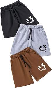 Ensemble pantalon short pour enfant en bas âge-Short athlétique imprimé dessin animé à poche oblique-Short enfant avec cordon de serrage (3-7 T) - Product Image 6