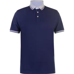 Solid <b>Black</b> <b>Men's</b> Casual Short Sleeve Jersey Printed Zip <b>Neck</b> for <b>Polo</b> Shirt 100% Cotton Knitted Fabric <b>Men's</b> for <b>Polo</b> T-Shirt - Product Image 2