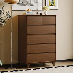 New Title "Modern 2-<b>Drawer</b> Over 4-Tall Dresser in Arezzo Style" - Product Image 1