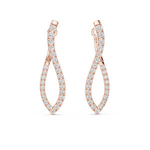 ต่างหูเพชรกลมสำหรับผู้หญิงหินหรูหราได้รับการรับรองในห้องปฏิบัติการขายส่งและออกแบบตามสั่ง - Product Image 3