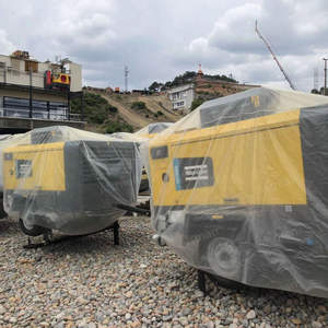 Proveedor mayorista de compresores de aire diésel de tornillo lubricados portátiles, de venta caliente, 185cfm, 7bar, 5m3/min, 101psig, refrigerados por agua - Product Image 5