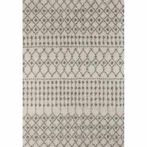 Moroccan Ivory <b>Grey</b> Shaggy <b>Rug</b> 1000 Machine Made Flat Weave for Living Room Bedroom Hallway - Product Image 1