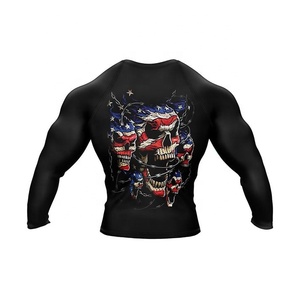 Rashguard de Jiu-Jitsu personnalisé de haute qualité, BJJ MMA, style sportif long, tissu de compression respirant, prix de gros bon marché - Product Image 3