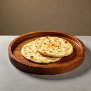 Assiette à roti en bois d'acacia naturel Plat à chapati |   Assiette classique écologique artisanale pour mariage, restaurant, hôtel - Product Image 3