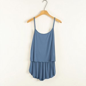 Summer Heart Print <b>Sexy</b> Ribbed Bow Decor Pajama <b>Set</b> for Women's Sleepwear Comfortable Crop Cami Top & Shorts Loungerwear - Product Image 2