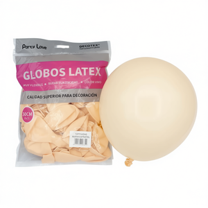 Globos de Látex Party Love de 30 cm, Color Naranja Pastel, Bolsa de 50 Unidades, Decoración - Product Image 2