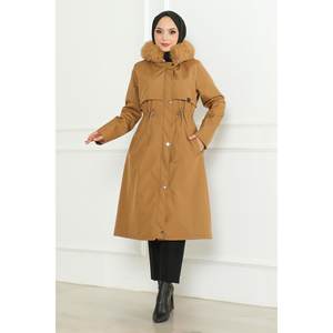 Gabardina Larga con Capucha Taba 19211 con Cremallera Oculta - Product Image 1