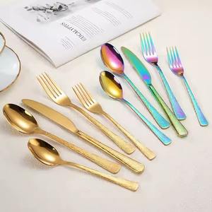 Designer Handle Gold Finished Cutlery Set Premium Stainless Steel <b>Flatware</b> for Elegant Dining Parties and Home Hosting a - Product Image 6