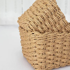 Eco-friendly <b>Storage</b> <b>Boxes</b> & Bins <b>Paper</b> Rope <b>Storage</b> Basket Water Hyacinth Basket <b>Paper</b> Rope Basket for Your Home Best Quality - Product Image 3