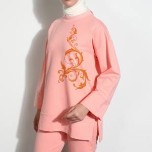 OEM Imprimé Islamique Femmes Ras Du Cou Survêtement Ensemble Vente En Gros Abaya Musulmane Robe Dubaï Dames 100% Coton Léger Respirant - Product Image 1