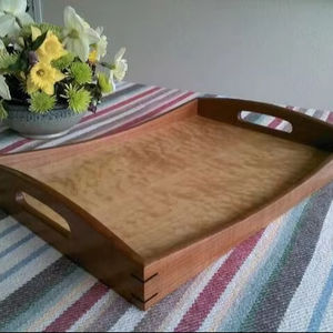 Rassemblements Plateau de service en bois d'acacia rond personnalisable pour la cuisine, la maison ou l'hôtel Vaisselle de style classique pour la fête ou la nourriture - Product Image 1