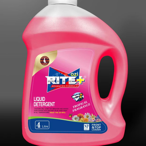 Détergent à lessive liquide concentré sans phosphore RITE + 4L de Chine avec soin des vêtements au parfum tropical longue durée - Product Image 1