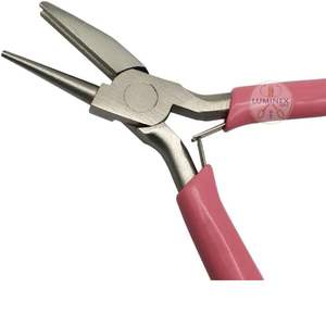 Alicates duraderos de Punta cóncava rosa de 5 pulgadas de acero inoxidable de alta calidad para hacer joyas, anillo de precisión de doblado de bucle de alambre - Product Image 2