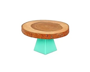 Support à gâteau en bois et résine unique pour présentations de gâteaux personnalisées Décoration intérieure Support à gâteau en résine en bois multi-usages en vente - Product Image 1