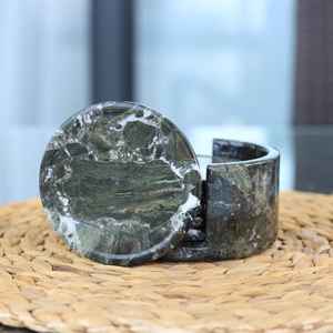 Handmade Onyx <b>Marble</b> Coaster Set Personalized With Holder Luxury Home Decor - Product Image 1