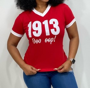 เสื้อยืดคอกลมคอกลมว่าง1913สำหรับสโมสรเดลต้าพลัสไซส์ผ้าคอตตอน - Product Image 2