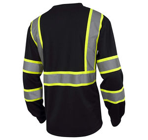 2024 nouveauté Hi vis chemise de sécurité rayures réfléchissantes vêtements de travail Construction chemise à manches longues réfléchissant haute visibilité chemise - Product Image 4