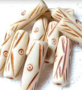 Cuentas de Hueso Natural al por Mayor, Talladas a Mano, Facetadas, para Fabricación de Joyería DIY, Collar de Rosario, Accesorios - Product Image 5