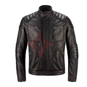 แจ็คเก็ตหนังฤดูหนาวคุณภาพสูงสำหรับผู้ชาย ปรับแต่งได้ มีสไตล์ เหมาะสำหรับขี่มอเตอร์ไซค์ ระบายอากาศได้ดี กันลม คุณภาพพรีเมียม - Product Image 1