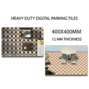 400x400 무광택 마감 야외 타일 디자인 슬레이트 도자기 12mm 두꺼운 안뜰 포장 바닥 벽 타일