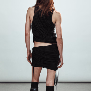 Mini-<span class=keywords><strong>jupe</strong></span> <span class=keywords><strong>taille</strong></span> basse personnalisée de haute qualité pour femme, en <span class=keywords><strong>jersey</strong></span>, avec bretelles enveloppantes, coupe ajustée, <span class=keywords><strong>taille</strong></span> <span class=keywords><strong>élastique</strong></span>, jupes de festival, fabricant OEM - Product Image 3