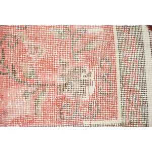 Turkish Vintage Rug 2.5x1.5 ft (75x45 cm), <b>Red</b> Solid <b>Wool</b> Rug - Product Image 5