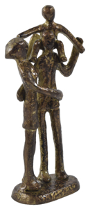 Modern Design Handmade Aluminium Sculpture Ornament Mother Son Decorative Figurine Movable Vertical Table Home Hotel Anniversary - Product Image 4