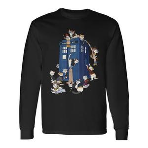 เสื้อยืดแขนยาวลายตำรวจ แพทย์แมว กล่องแมว ลูกแมว - สินค้าส่งเสริมการขาย - Product Image 1