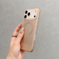 Coque magnétique effet givré pour iPhone 18 Pro Max 17 à 11, anti-traces de doigts, ultra-fine, translucide, en PC, protection intégrale