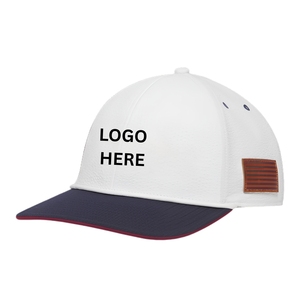 Casquette de golf légère bicolore haute performance, 6 panneaux, respirante, avec fermeture Velcro, logo personnalisé et étiquette tissée, livraison rapide - Product Image 2