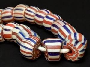 Perles de commerce chevron vénitien en vrac en gros perles rondes en verre de Murano pour la fabrication de bijoux bracelet et lampe à bricoler soi-même - Product Image 3