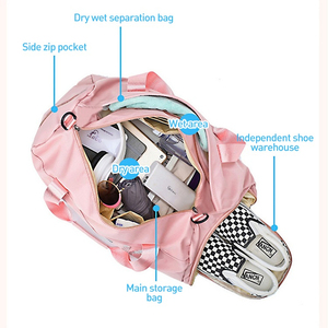 Sac polochon de gymnastique de haute qualité en cuir véritable noir avec logo personnalisé fourre-tout de sport d'entraînement en cuir pour voyage et nuit - Product Image 5