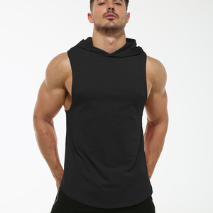 2025 OEM venta al por mayor personalizado liso hombres deportes Sudadera con capucha corte suelto camiseta entrenamiento músculo sin mangas gimnasio chaleco camisetas sin mangas - Product Image 5