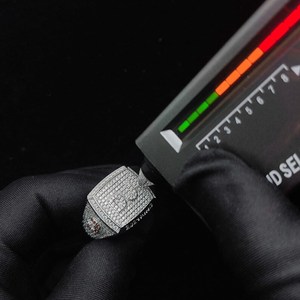 Iced Out Custom Letter 925 Sterling <b>Silver</b> Rhodium Plated VVS Moissanite Diamond Sparkling Luxury <b>Statement</b> <b>Ring</b> For Unisex - Product Image 2