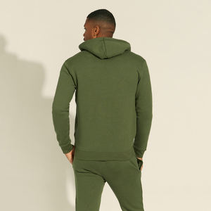 Sudadera con capucha con cremallera deportiva informal personalizada para hombre superventas, Sudadera con capucha teñida Lisa en relieve de lana de alta calidad para deportes de invierno - Product Image 2