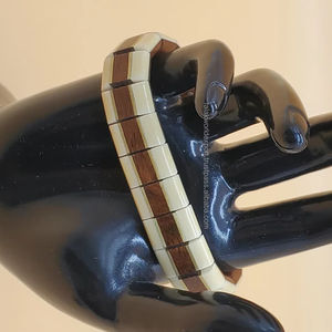 Premium Quality Sheesham Wood Bangles <b>for</b> Women and <b>Girls</b> Indo Western Style with Special Brass <b>Charms</b> and Long Life Coating - Product Image 2