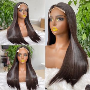 Perruque de cheveux humains vietnamiens bruts os droit couleur naturelle 5x5 fermeture à lacet suisse 100% extensions de cheveux vierges - Product Image 3