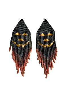 Pendientes colgantes bordados con cuentas multicolores para festivales y fiestas con hermosa artesanía 100% cuentas de vidrio tradicionales - Product Image 3