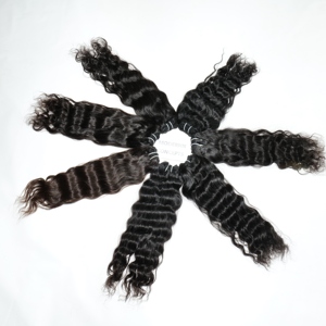 Aucun traitement chimique Cuticule Aligné Naturel Ondulé Pas Cher Vierge faisceaux Indian Temple Extensions de Cheveux Humains - Product Image 5