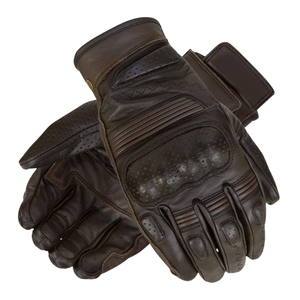 Men's Brown Leather CE Motorbike Full Finger Glove Motorcycle Auto Racing Wear Brown Biker Gloves For Men - Product Image 4